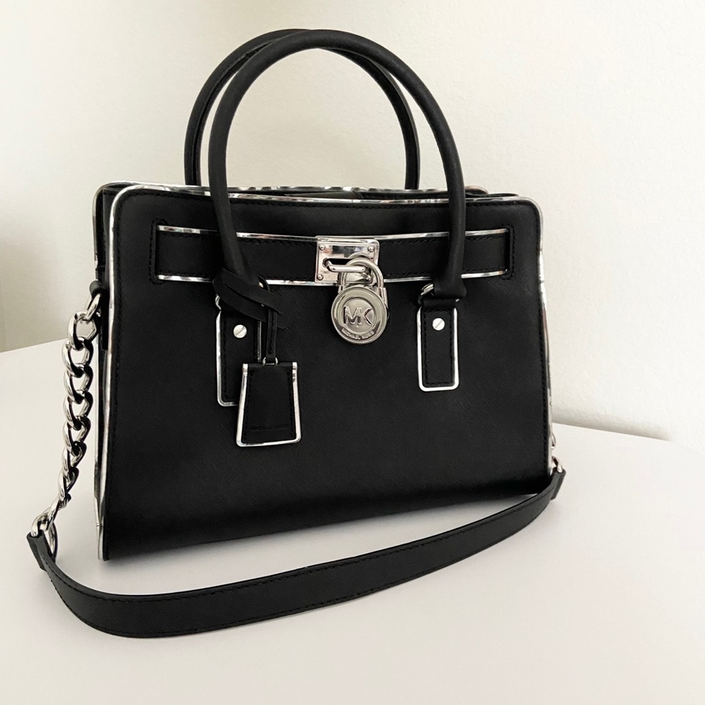 Micheal Kors Black Hamilton Tote